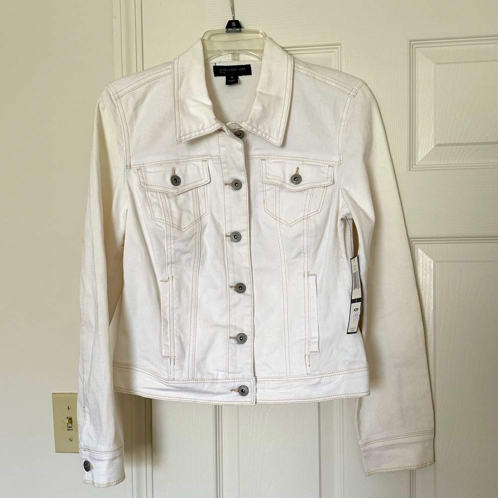 NWT Jones New York White Denim Jacket